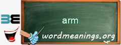 WordMeaning blackboard for arm